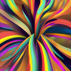 multicolored rainbow waves create an abstract motley pattern, AI generation, Generative AI