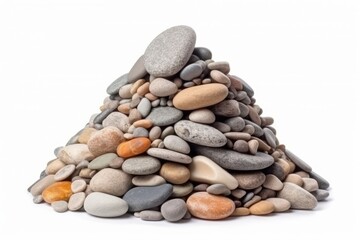 Fototapeta na wymiar rock cairn, a stack of rocks used as a trail marker or landmark in outdoor settings. Generative AI