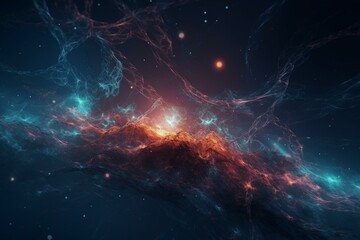 Fototapeta na wymiar Mood wallpaper deep space, the cosmic telescope discovery of a galaxy, Generative AI