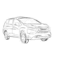 sketch of a car on a white background