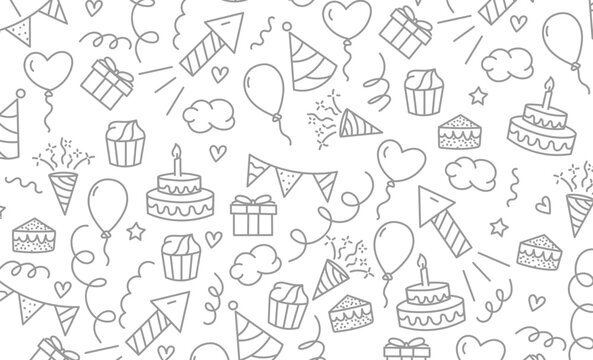 birthday theme hand drawn background