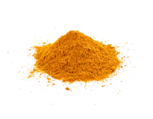Curry powder in closeup transparent png