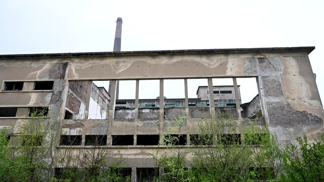 An old and abandoned factory. Failed privatization. Destroyed industrial complex.