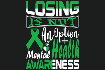 Fototapeta premium Losing is not an option Mental health awareness