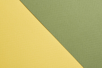 Rough kraft paper background, paper texture yellow green colors. Mockup with copy space for text