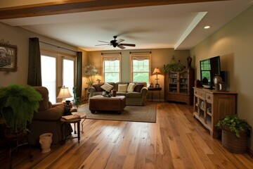 living room interior, Gerenative, IA. Generative AI