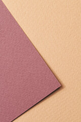 Rough kraft paper background, paper texture burgundy beige colors. Mockup with copy space for text