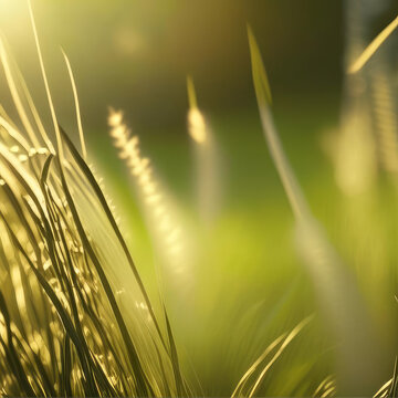 Summer grass closeup