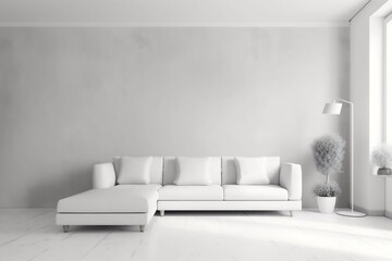 interior background lamp simple design furniture lifestyle loft scandinavian three-dimensional. Generative AI.