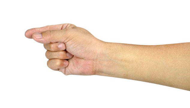 hand holding a bank or virtual card isolated