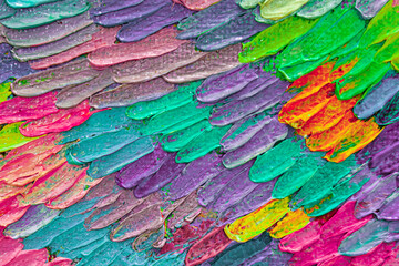 Colorful abstract oil painting art background. Texture of canvas and oil.
