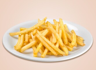 Tasty fresh fast food French fries.