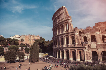 Fototapeta premium Rome, Italy at the Colosseum Amphitheater.