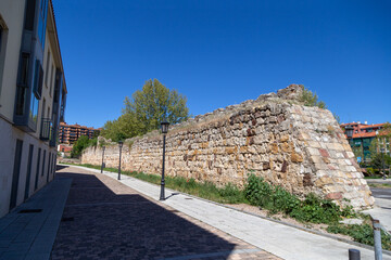Sección de la muralla de Zamora. Castilla y León, España.