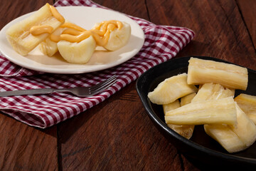 Cooked Manioc Esculenta (mandioca, Yuca, Brazilian Rice Paddy)