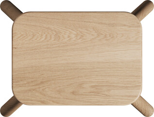Top view of Wood stool	
