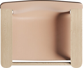 Top view of Pink Leather armchair