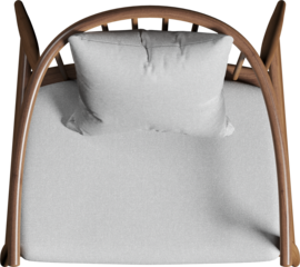 Top view of armchair with cushion