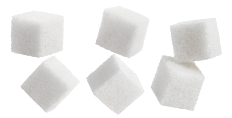 Set of sugar cubes cut out