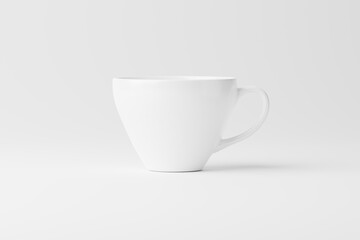 Ceramic Mug Cup For Coffee Tea White Blank 3D Rendering Mockup