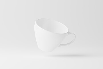 Ceramic Mug Cup For Coffee Tea White Blank 3D Rendering Mockup