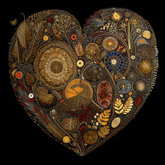 Boco Collection · Botanical Heart · Nature Art · Digital Art Illustration · Heart-themed Artwork
