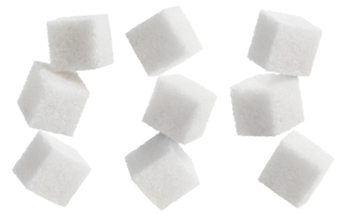 Set of sugar cubes cut out