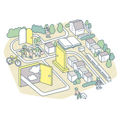 Doors Leading to Different Places: A Journey Through Town.