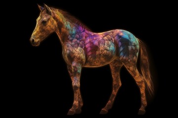 Fototapeta na wymiar Foal illustration created with Generative AI technology
