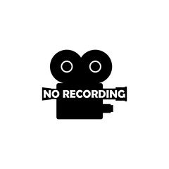 No video recording sign icon isolated on transparent background