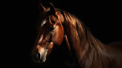 Fototapeta na wymiar neutral background horse, generated by ai
