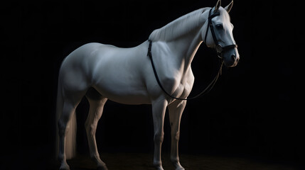 Obraz na płótnie Canvas neutral background horse, generated by ai