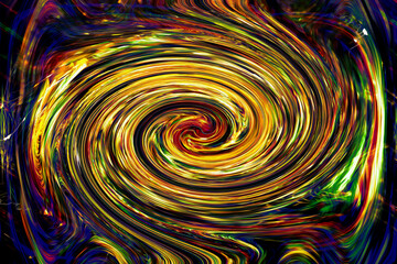 Gold swirl blended liquid abstract background