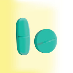 pills 3d graphic, flat illustration for pharmacy medical business marketing
