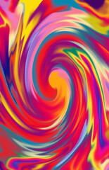 Illustration of multi-color artistic swirl oil painting texture