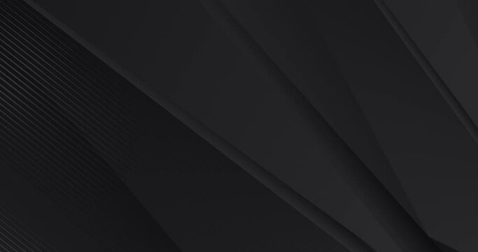4k Abstract luxury black grey gradient backgrounds with diagonal stripes. Geometric graphic motion animation. Seamless looping dark backdrop. Simple minimalist blank element. Elegant universal sale BG