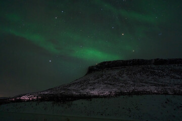 Fototapeta na wymiar aurora boreal northern light Swedish lapland Abisko 