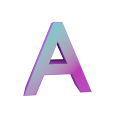 3D rendered Alphabet numerical symbol