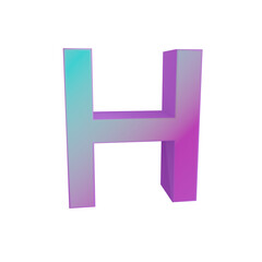 3D rendered Alphabet numerical symbol