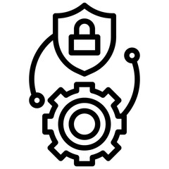 shield line icon,linear,outline,graphic,illustration