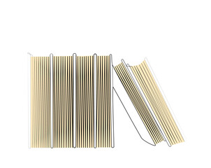 continuous one line drawing of a stack of books.