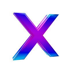 3D rendered Alphabet numerical symbol