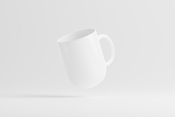 Ceramic Mug Cup For Coffee Tea White Blank 3D Rendering Mockup