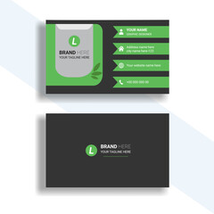 Unique International Business card Green And Black
