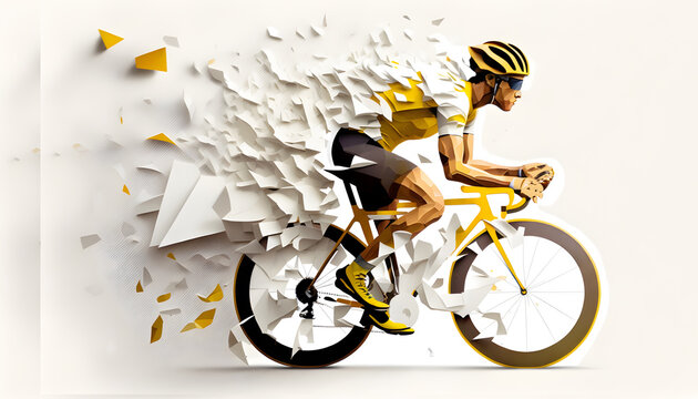 illustration of a cyclist,generative ai