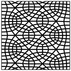  White background with abstract shapes. Black and white texture. Seamless monochrome repeating pattern  for decor, fabric or cloth.