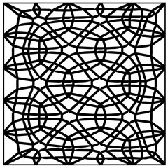  White background with abstract shapes. Black and white texture. Seamless monochrome repeating pattern  for decor, fabric or cloth.