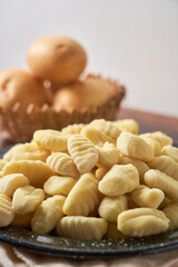 Potato gnocchi. Homemade food.