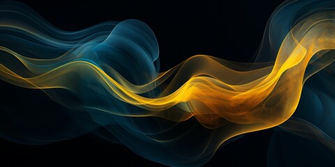 Abstract blue and yellow background, Generative IA