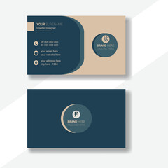 Smart Corporate Business Card Blue And  Yellow
